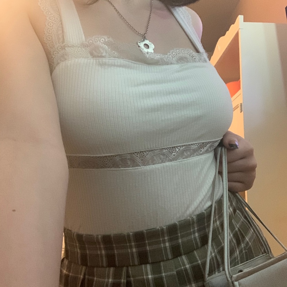 2000’s inspired white cami!